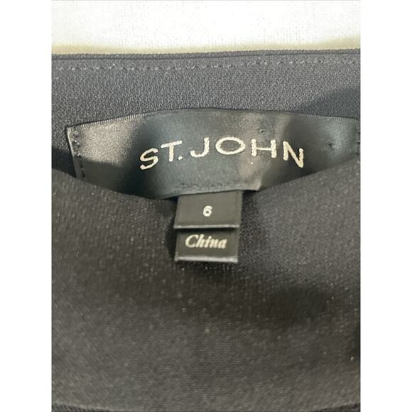 St John Emma Dress Pants Women’s Size 6 Black Trouser Side Zip- EUC - Picture 5 of 7
